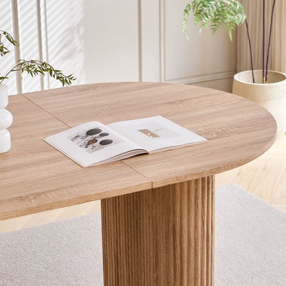 Table de salon en bois cannelé - Sjorra