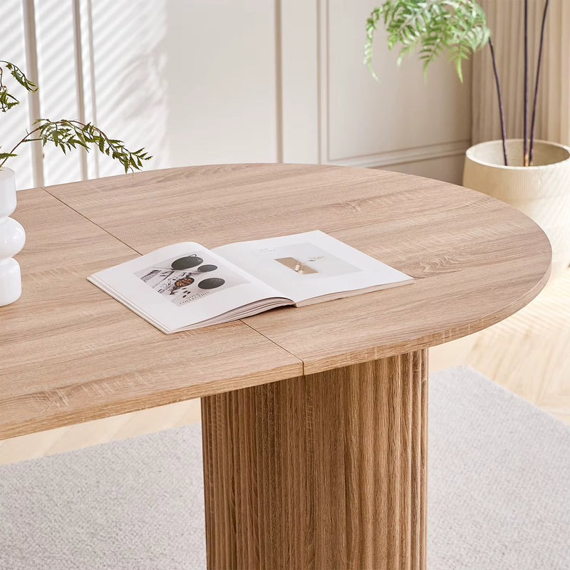 Table de salon en bois cannelé - Sjorra