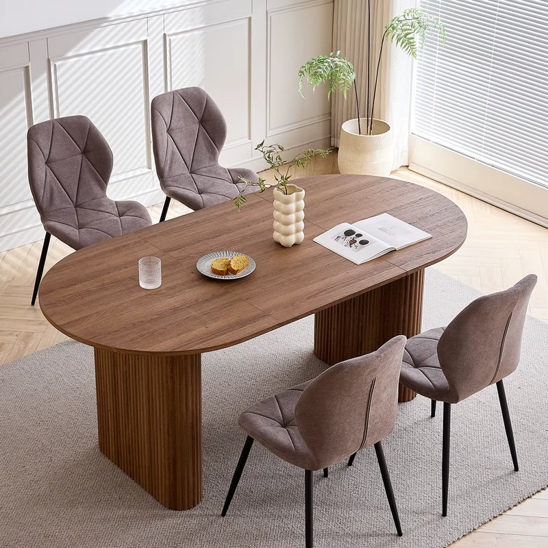 Table de salon en bois cannelé - Sjorra