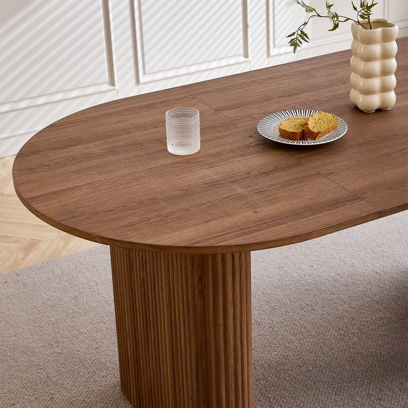 Table de salon en bois cannelé - Sjorra