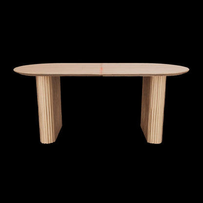 Table de salon en bois cannelé Sjorra - vue globale